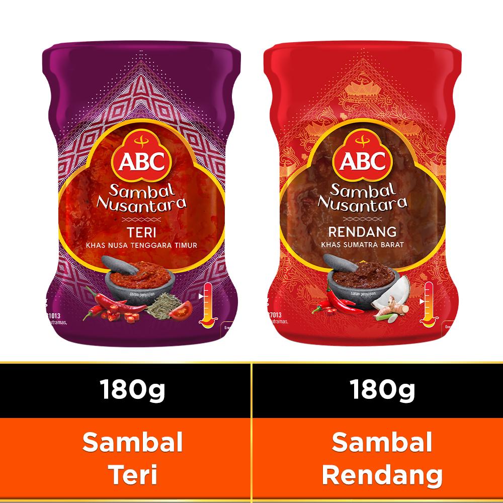 

ABC Bundling Sambal Nusantara Teri 180g & Rendang 180g