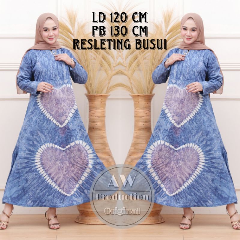 LONG-STRIP DASTER KAOS JUMBO ABSTRAK LENGAN PANJANG BUSUI DEPAN RESLETING DRESS WANITA KAOS KATUN ADEM TEBAL SERAP KERINGAT