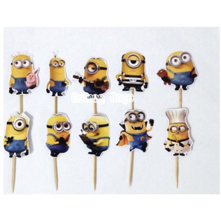 Minion Cupcake Topper Cake Birthday / Hiasan Cupcake Ulang Tahun
