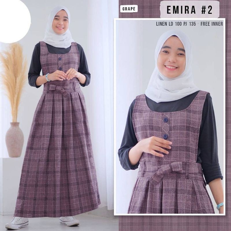 Overall Set Baju Remaja Plus Iner Pakaian Wanita Remaja Masa Kini Trend Kekinian Series Lebaran 2021 Shopee Indonesia