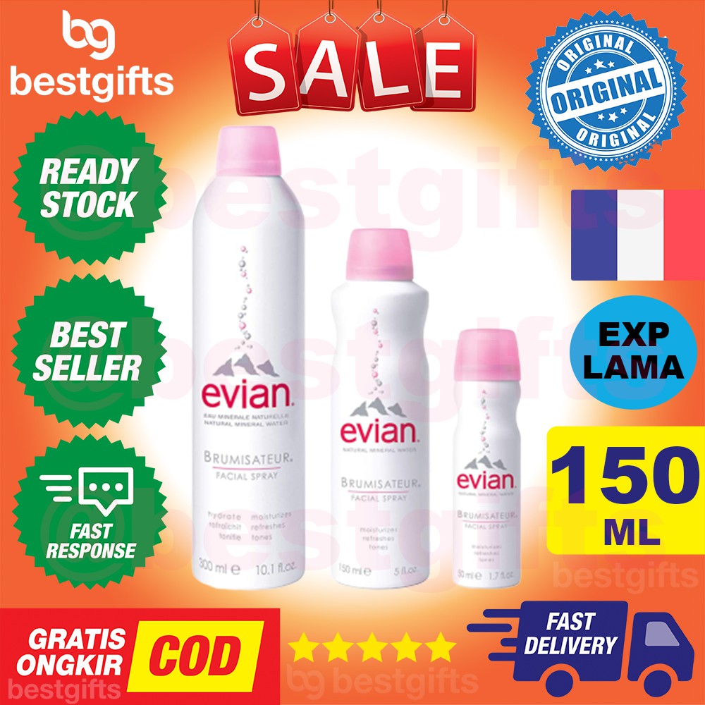 EVIAN FACIAL SPRAY NATURAL SPRING MINERAL WATER BRUMISATEUR KELEMBABAN KULIT WAJAH 150ML 150 ML