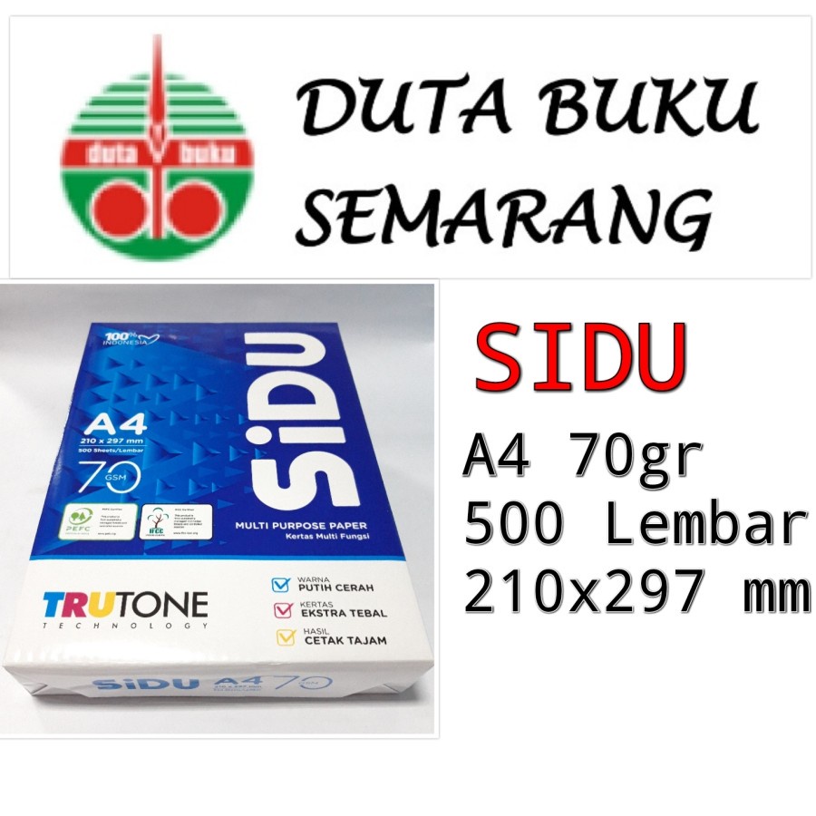 

Kertas HVS A4 F4 70/100 Gram Sidu - Sinar Dunia / Kertas Fotocopy / Kertas Warna