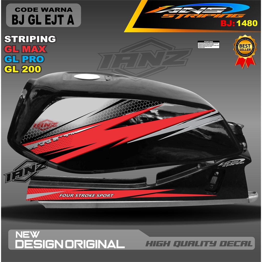 STRIPING GL MAX GL PRO VARIASI HOLOGRAM , STRIPING MOTOR , STIKER MOTOR GL , STRIKER NEW TECH GL MAX , STRIPING GL NEW TECH , STIKER CUSTOM GL MAX GL PRO