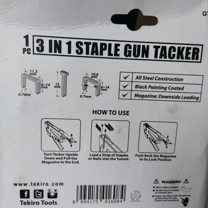 staples tembak 3 in 1 Tekiro stapler jok gun tacker steples gun staple jok