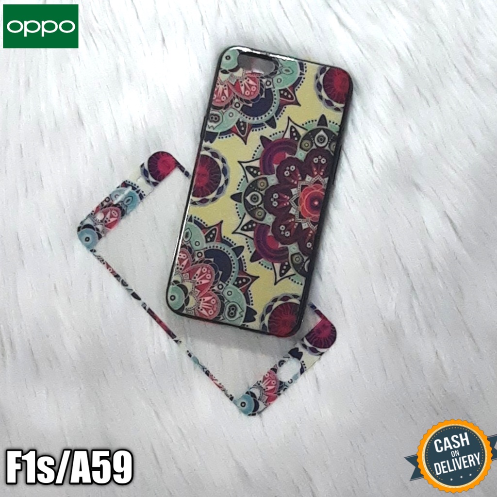 Softcase Tribal + Tempered Glass For Oppo F1s/A59