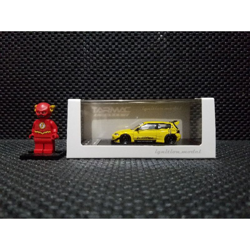 Ignition Model Tarmac Works Honda Civic EG6 Pandem Yellow