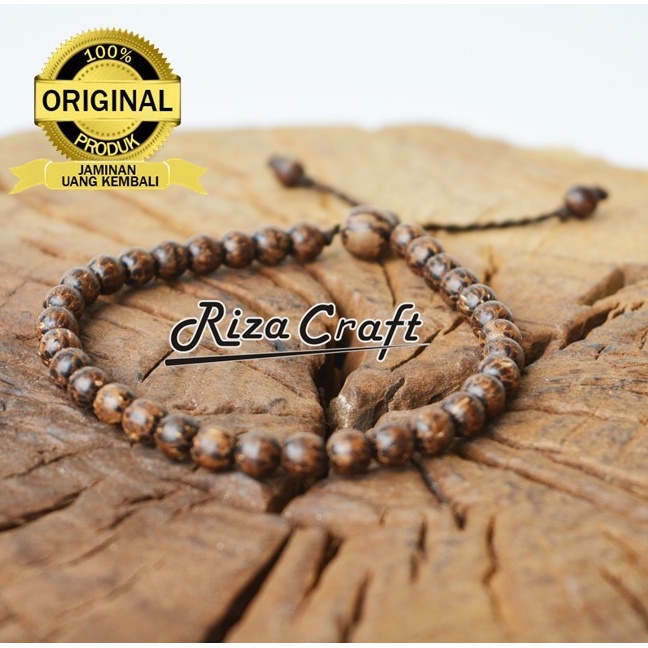 Gelang Tasbih Kayu Liwung Lurik Macan Gunung Lawu Asli Unik stock terbatas 33 Butir