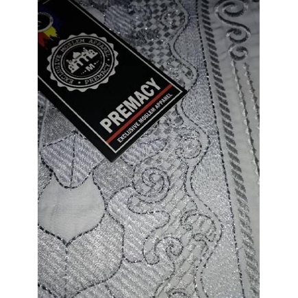 Trend - Baju Koko Pria Warna Putih Lengan Panjang Bordir Putih Merk Premacy Bahan Katun Tebal Dingin