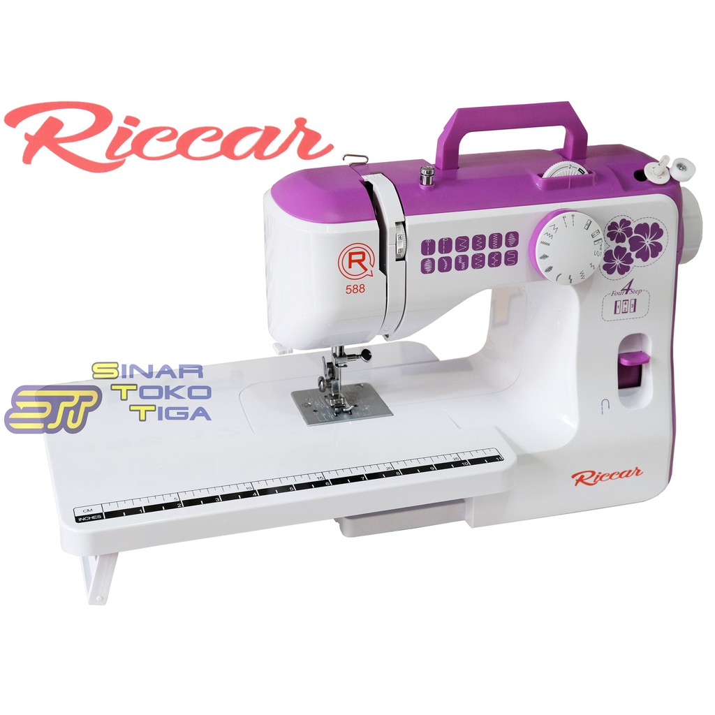 MESIN JAHIT PEMULA RICCAR 588 / 588 XT EXTENTION TABLE PORTABLE BERKUALITAS