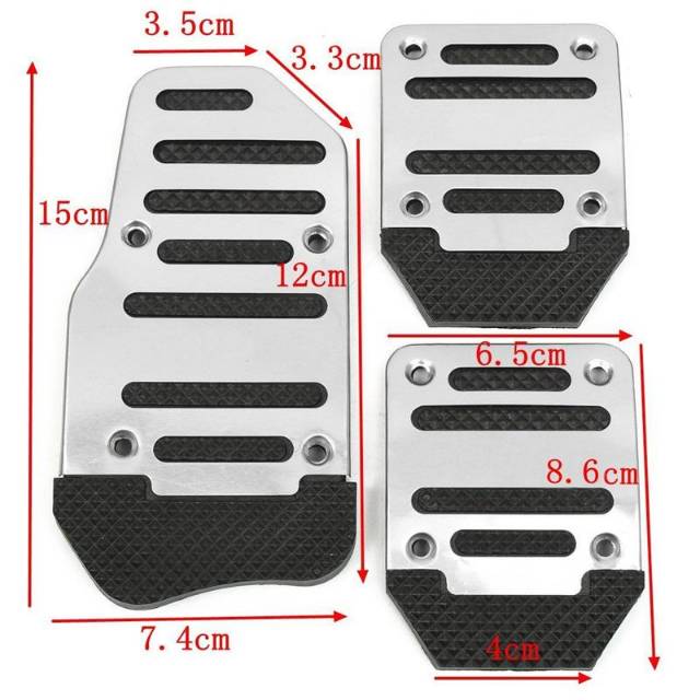 Cover Pedal Set komplit Gas Rem kopling mobil