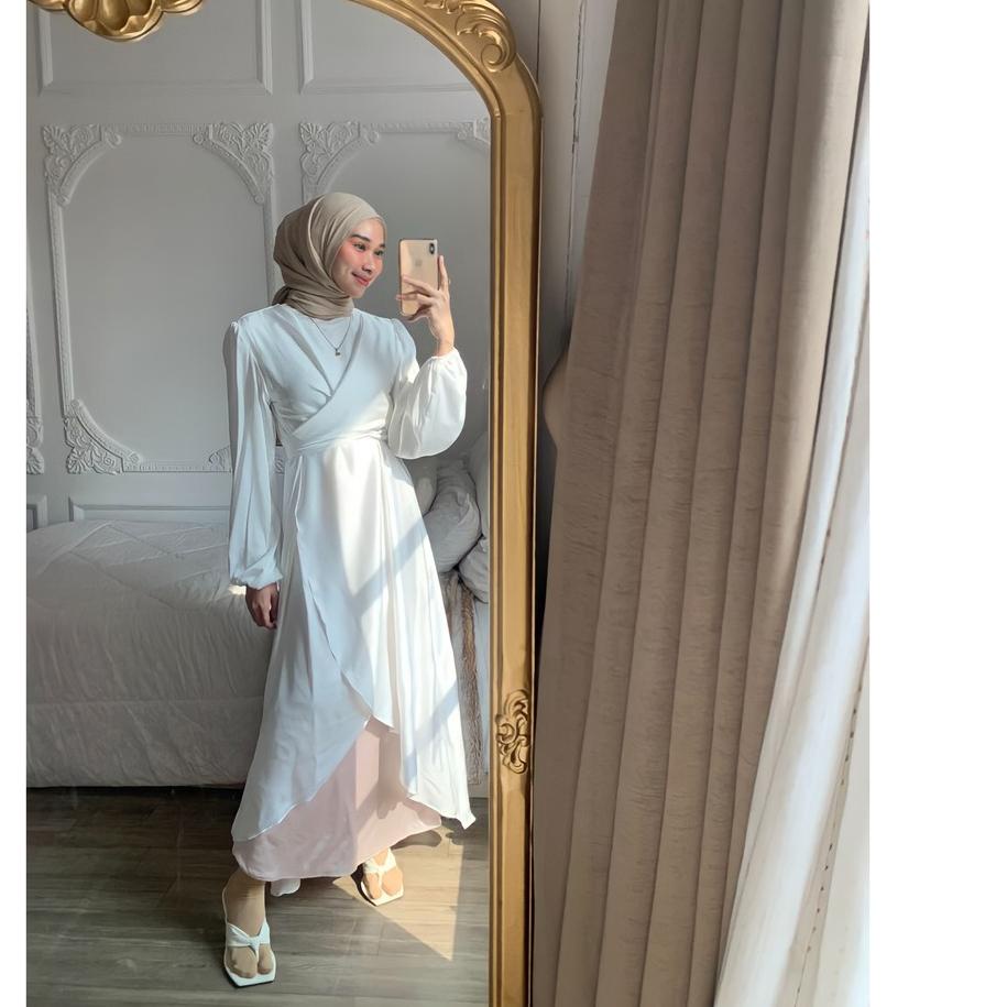 ELENA Tunik Dress  Tunik Sateen | Tunik Satin Kondangan | Baju Tunik Wanita | Dress Kondangan | Dres