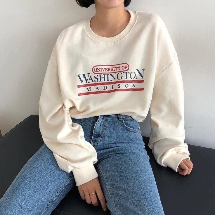 SWEATER WANITA UNIVERSITY OF WASHINGTON - CREWNECK WANITA KEREN PREMIUM