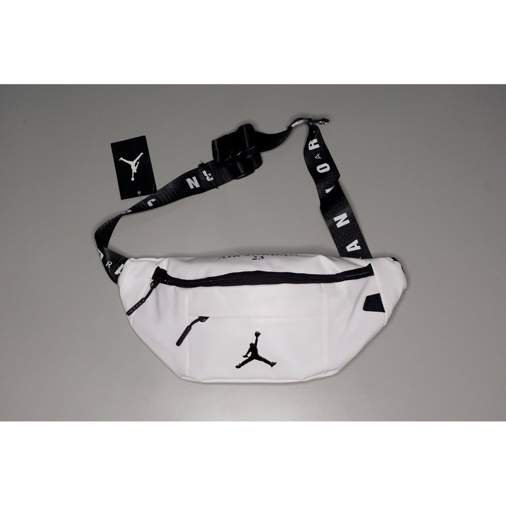 nike air jordan white waist bag