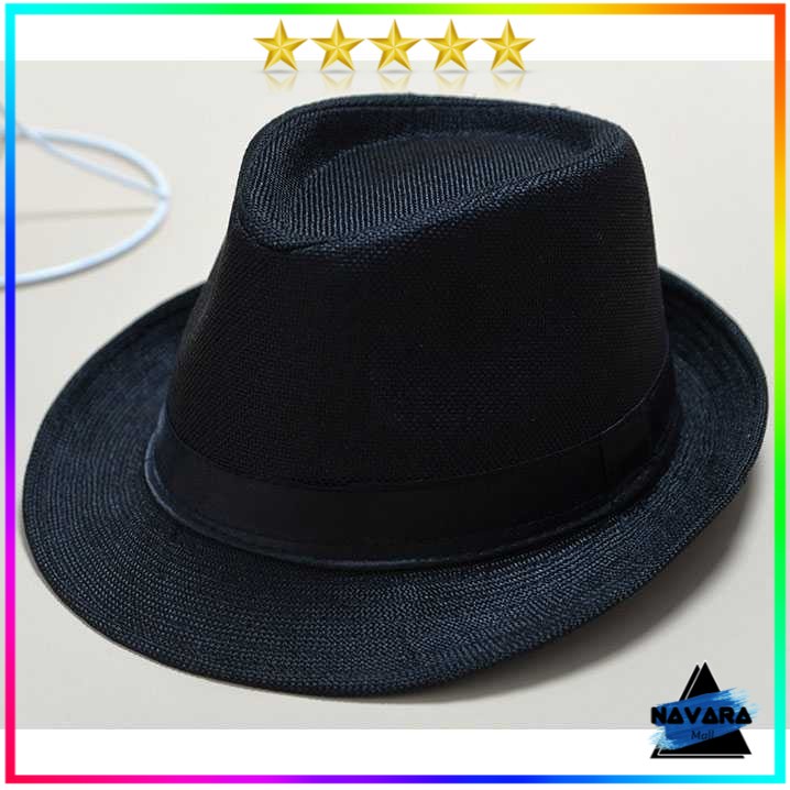 Topi Laken Jazz Fendora Vintage Rajut / topi fedora pria - Topi Jazz Pantai Pria Dewasa Import / top