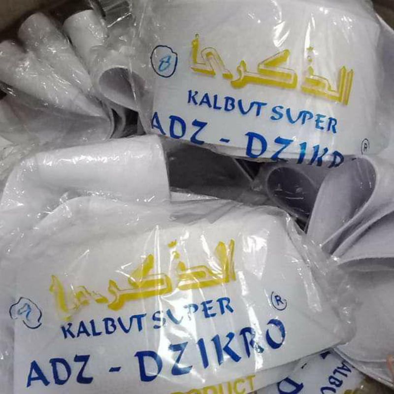 Peci Adzikro ORIGINAL addzikro kopiah adz zikro putih kalbut tinggi 8cm dan 9cm