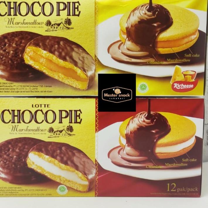 

Œ Lotte Chocopie Marshmallow 28 gram (1 pack isi 12 pcs) **