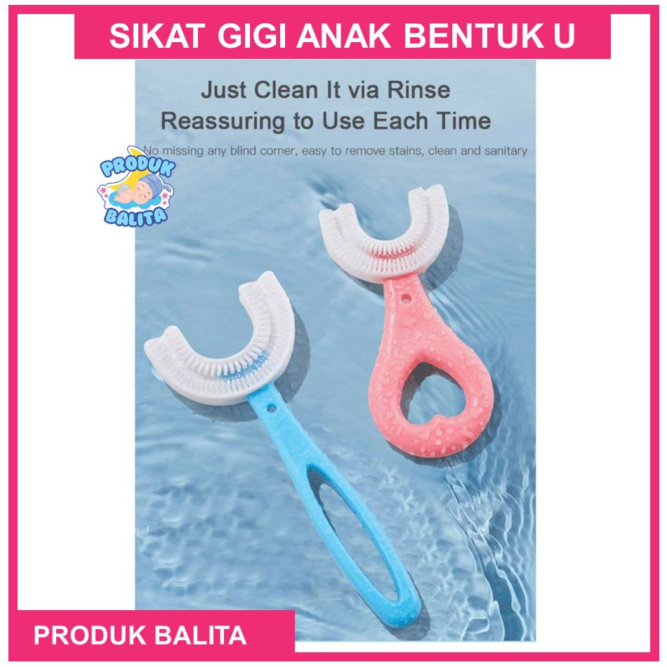 TERLARIS Sikat Gigi Anak Bentuk U Silikon Lembut BPA Free Shaped Fitting Training Toothbrush For Children Sikat Gigi Bayi Bentuk U Termurah