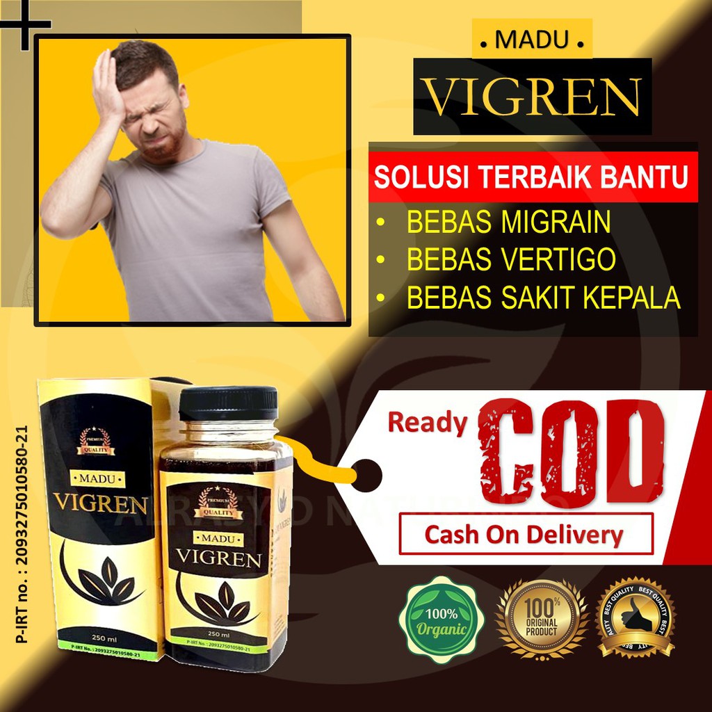 Madu Vigren Obat Migrain Vertigo Obat Herbal Sakit Kepala Menahun Obat Pusing Sinusitis Herbal Alami