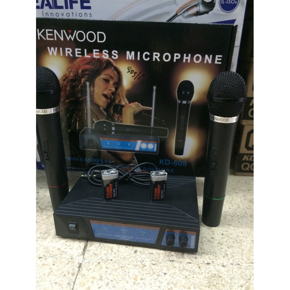 kenwood microphone wireles isi 2 suara empuk KD-608