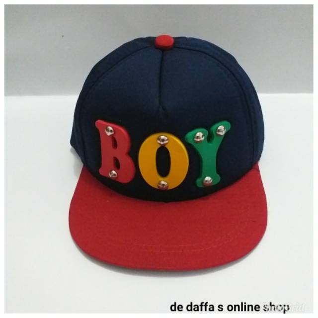 Topi Snapback Anak Gambar karet timbul Topi Hip Hop Anak