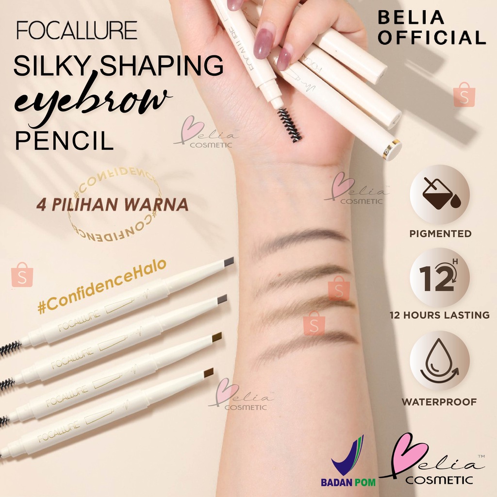 ❤ BELIA ❤ FOCALLURE Silky Shaping Eyebrow Pencil FA202 | Tahan Air Sliding Pensil alis-Makeup | Eyebrow Pen | Pensil Alis | BPOM