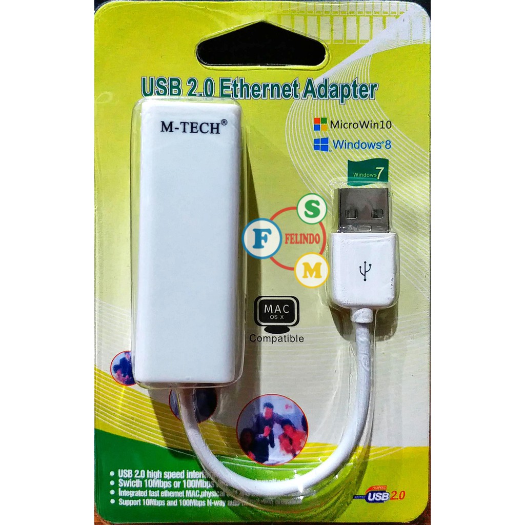 Jual USB 2.0 TO LAN ADAPTER MTECH Indonesia