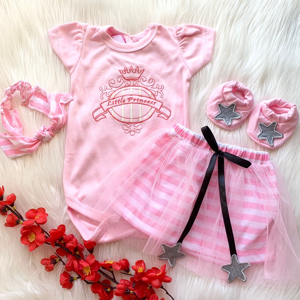 Baju setelan jumper bloomer bib bandana sepatu lucu fashion anak bayi cewek perempuan murah -LIL