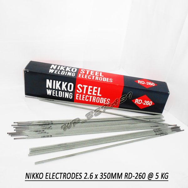 Kawat Las Listrik Elekroda 1 Box 5kg  Nikko Steel Welding Electrodes RD-260 2.6mm X 350mm Terjangkau
