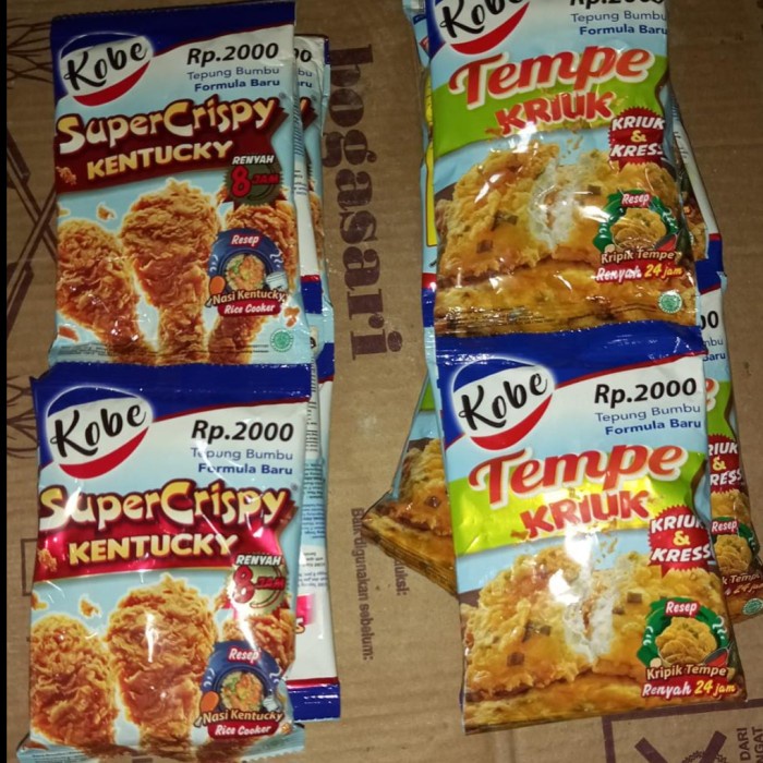 

TERLARIS Tepung Bumbu Serbaguna KOBE 70 gr 1 RENCENG 10 Sachet - Tempe Kriuk