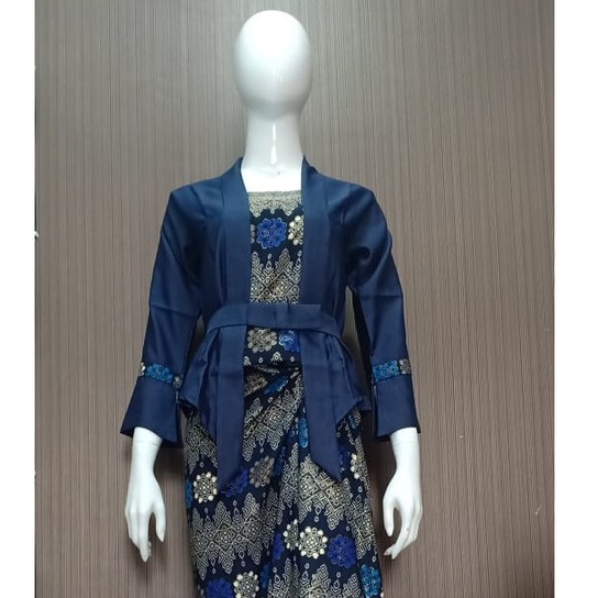 ELNIRA TANGAN PANJANG ROK LILIT BATIK/ KEBAYA MODERN / KEBAYA KEKINIAN / KEBAYA MURAH/KEBAYA SETELAN RUMAH KEBAYA BANDUNG RUMAH SONGKET BANDUNG-ATASAN SAJA NAVY