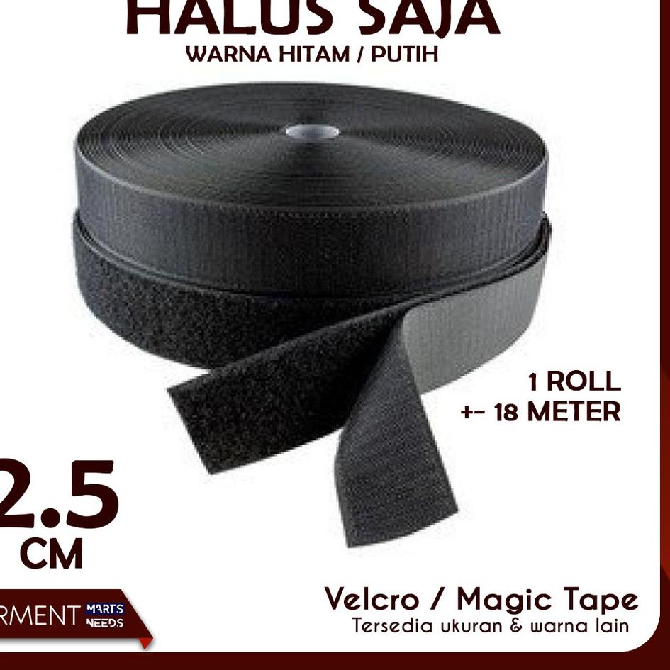 

VELCRO 2,5 CM MAGIC TAPE HALUS 18 METER .,.,.