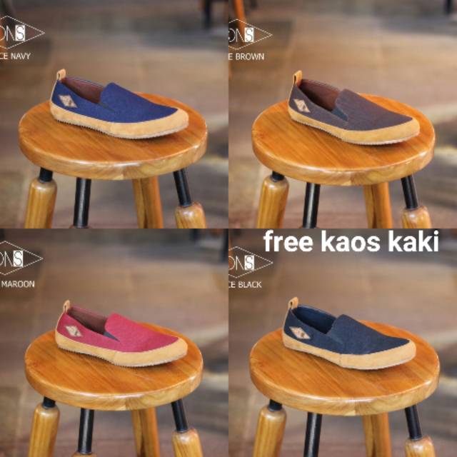 Sepatu Slop Pria Moccasin Goodness Slip On GDNS Footwear Space Murah