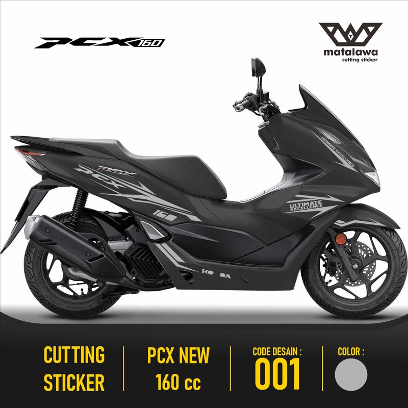 Cutting Sticker PCX 160 - Aksesoris Motor Stiker Striping Honda PCX 160 cc Skotlet Sticker Lis Varia