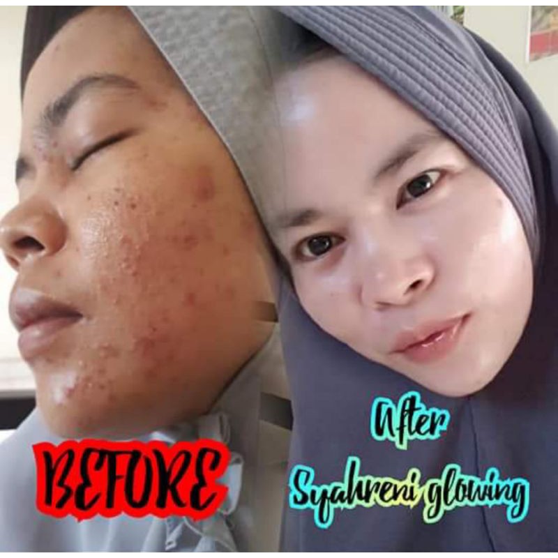BISA COD BPOM Skincare Night cream syahreni glowing paket lengkap syr krim bedak malam ori syahraeni-5