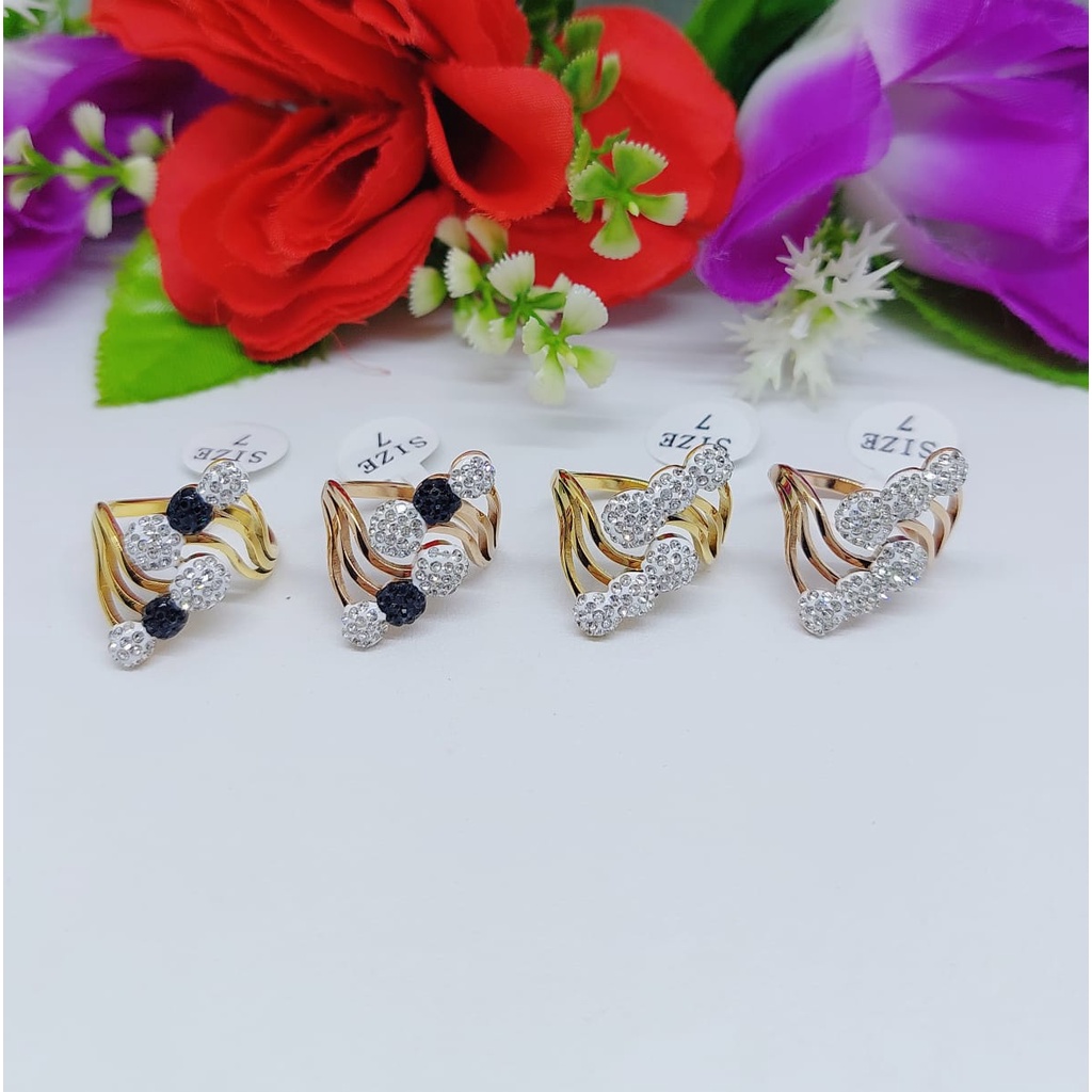 Cincin titanium perhiasan fashion T0032-0034