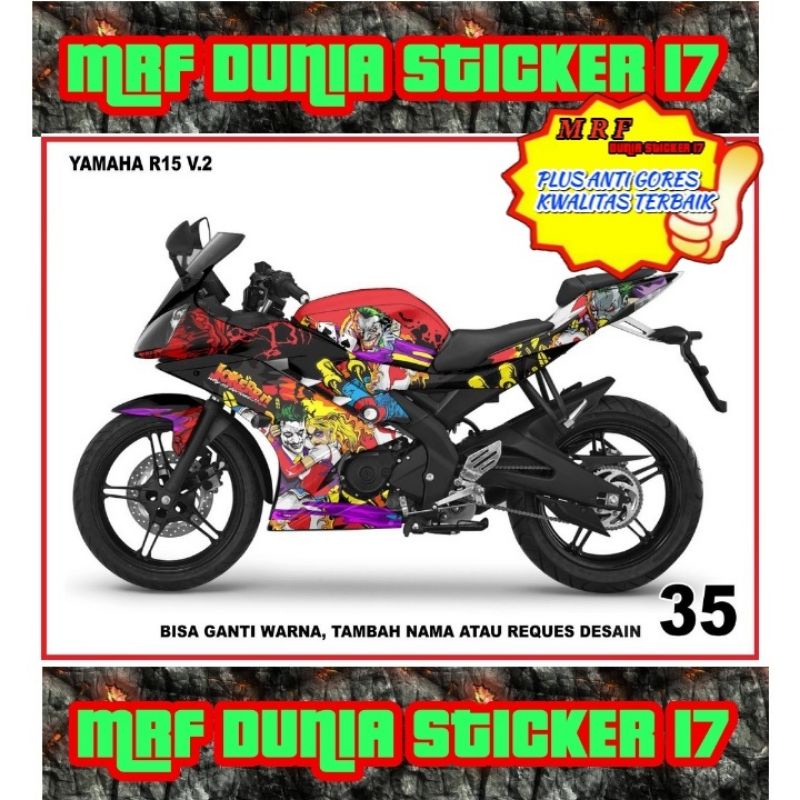 Decal Stiker Motor Yamaha R15 V2 Full Body Modifikasi 35