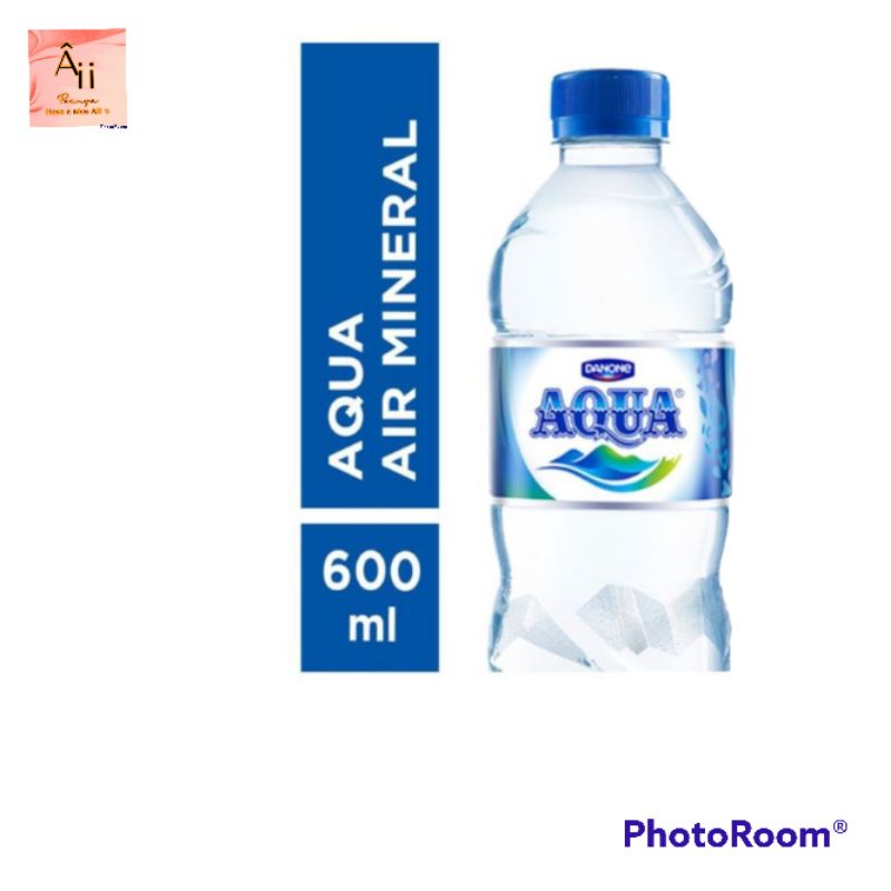 

Aqua 600ml air minum dalam kemasan merk Aqua netto 600ml