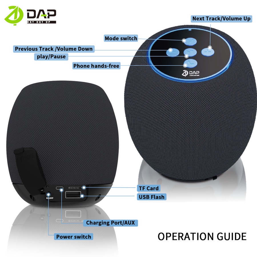 Speaker Bluetooth DAP D-VY3 Wireless Digital Speaker Portable 5.0