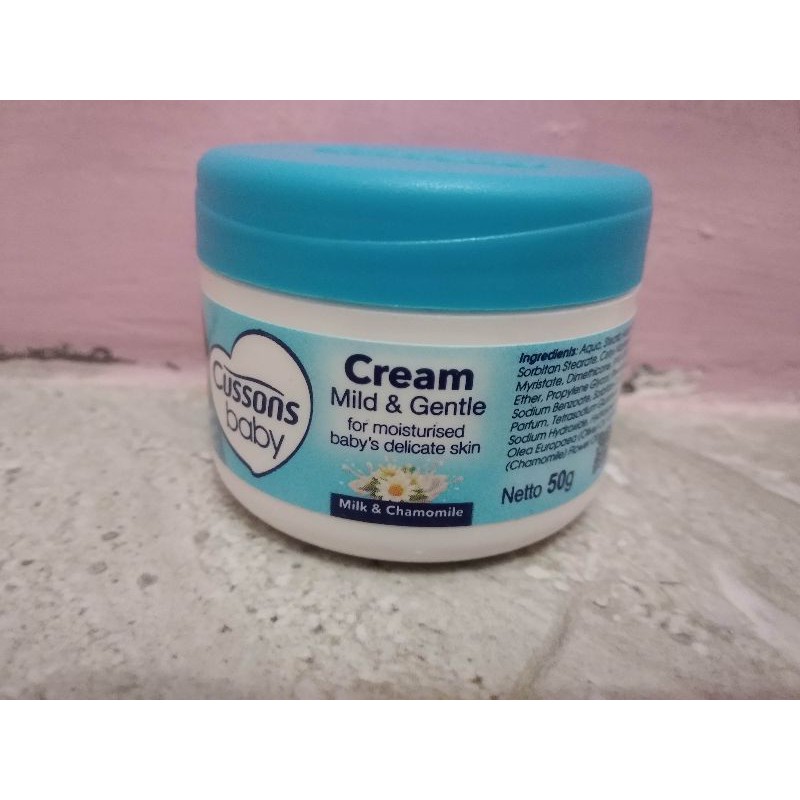 Cussons Baby Cream Jar 50gr (New Born, Mild&amp;Gentle, Soft&amp;Smooth)