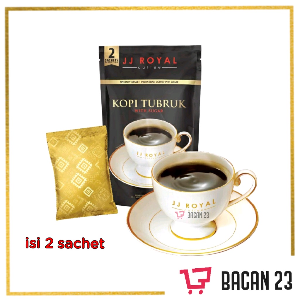 JJ Royal Coffee Kopi Tubruk With Sugar ( isi 2 sachet ) / Kopi Bubuk