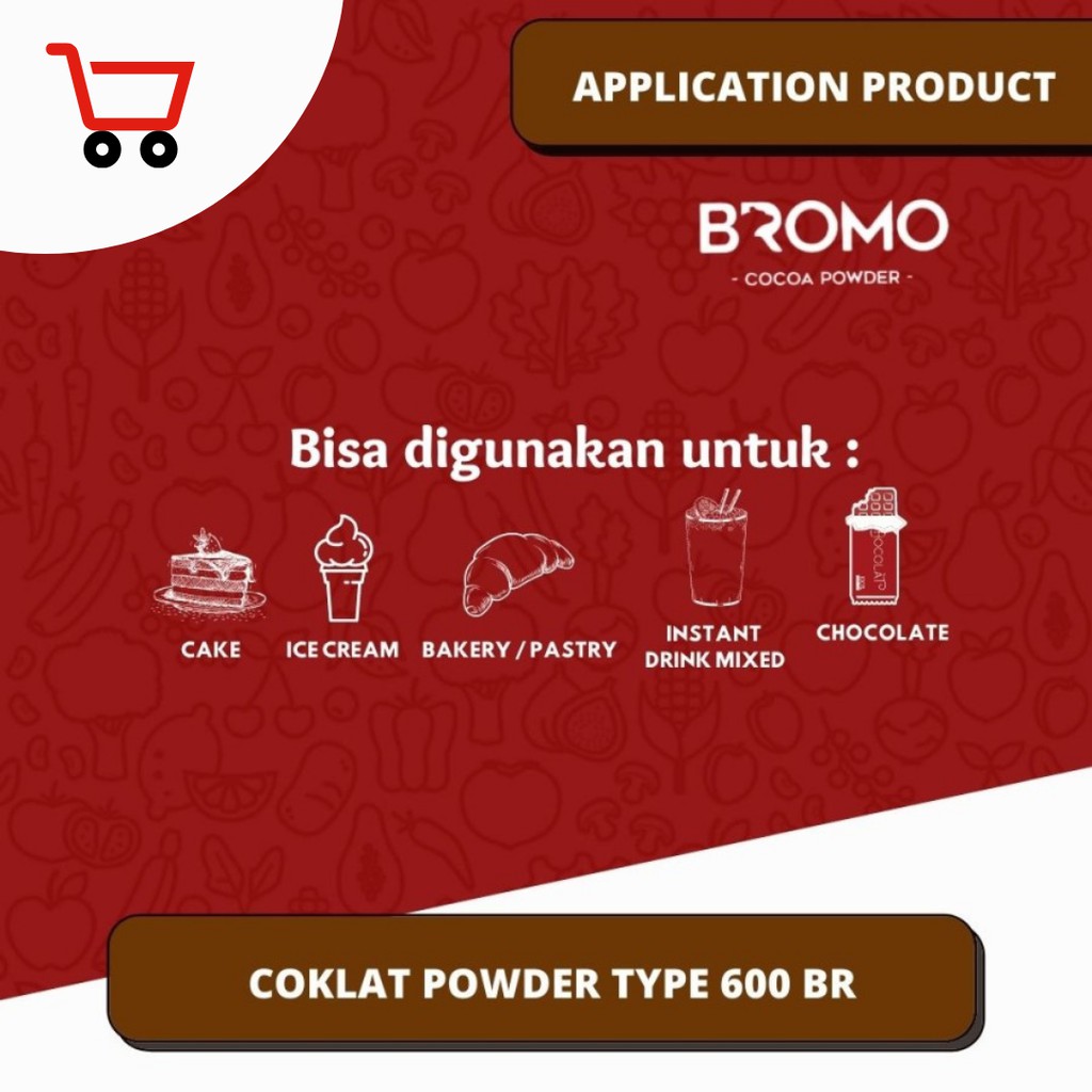 BROMO Kakao Powder BR 600| Classic Coklat 100% ASLI Cocoa