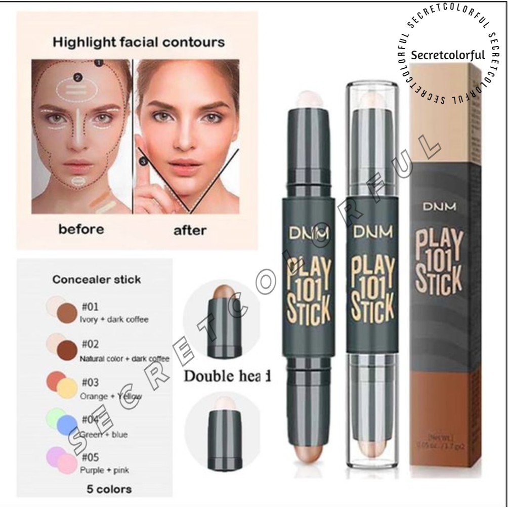 DNM Stik Concealer &amp; Corrector Dua Sisi Untuk Menutupi Noda Pada Wajah