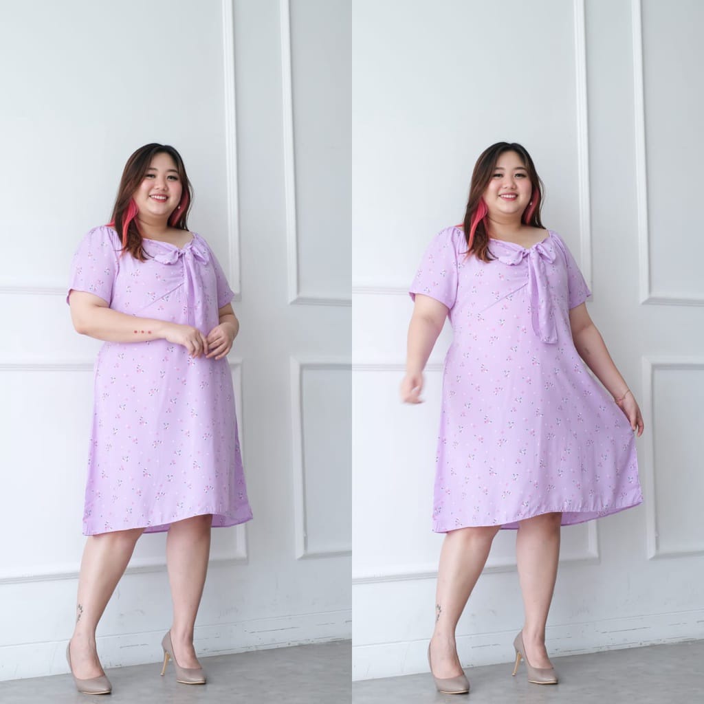 Dress Flesia Big Size Mini Dress Midi Dress Jumbo