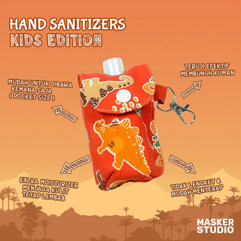 Hand Sanitizer + Tempat Holder Cover Gantungan Anak (Termasuk Hand Sanitizer 30ml) by Masker Studio