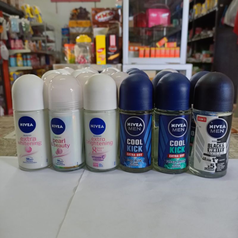 Nivea deodoran roll ketiak men and mowen 50ml &amp; 25ml