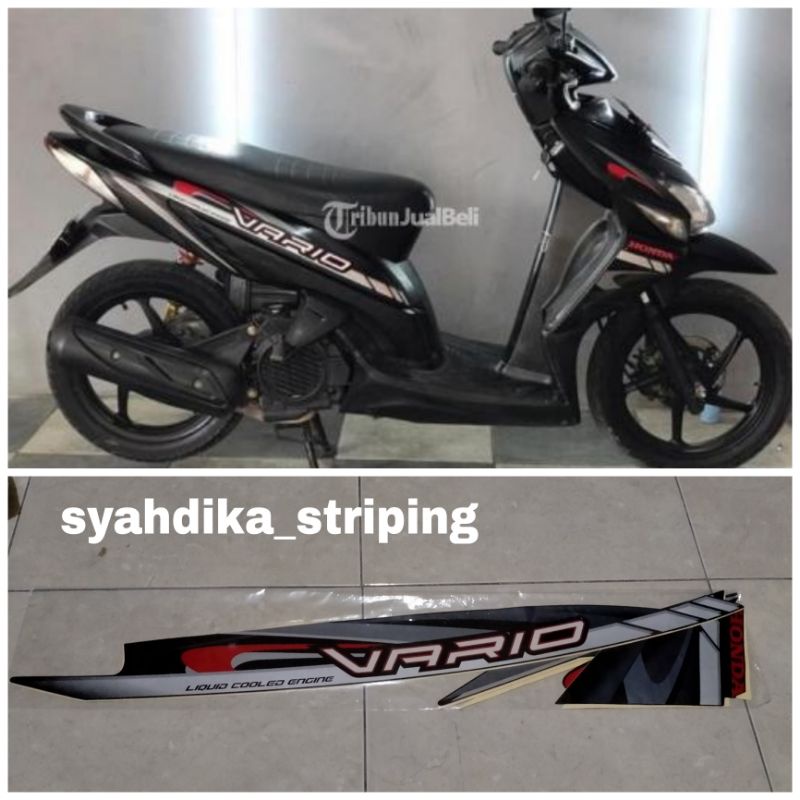 STIKER STRIPING LIS BODY HONDA VARIO 110 KARBU 2009 HITAM