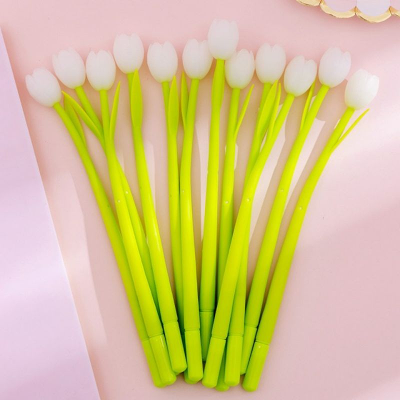 Obral Pulpen Gel Bunga Unik Bisa Berubah Warna Pilih Motif-Tulip