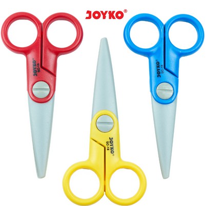 

( Ecer 1 Pc ) JOYKO - PLASTIC PAPER SCISSOR - GUNTING KERTAS PLASTIK ANAK SC-18 TIDAK LANCIP TAJAM