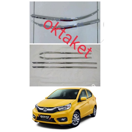 paket list kaca samping belakang all new Brio 2018 Satya Rs chrome