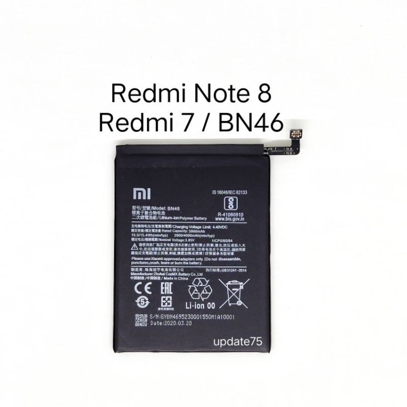 Baterai batre Redmi Note 8 Redmi 7 BN46 Original